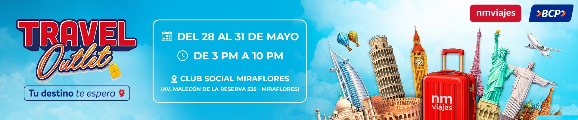 Travel Outlet del 28 al 31 de mayo